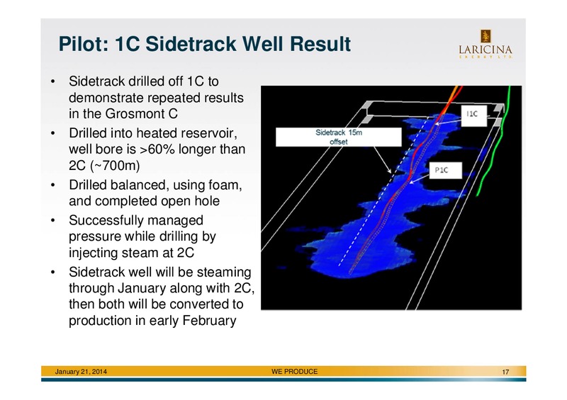 PETERS CO LIMITED LAKE LOUISE CONFERENCE – Laricina Exploration – slide 17