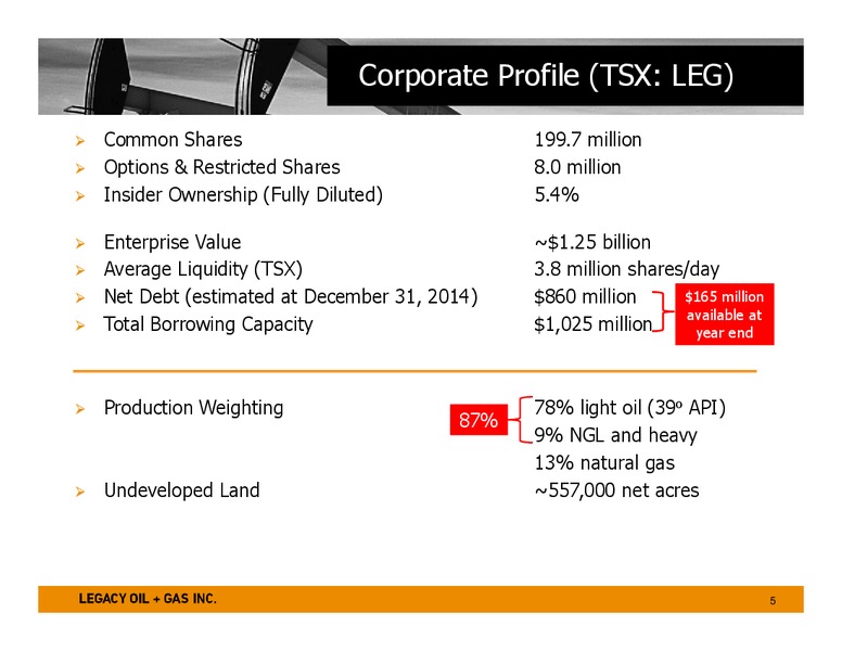 March 2015 Investor Presentation – Legacy Oil + Gas Inc. – slide 4