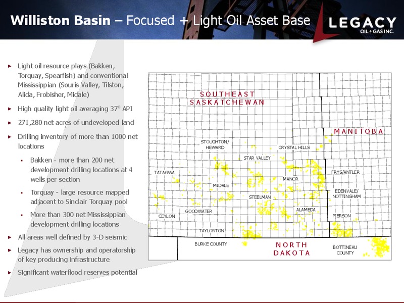 MARCH 2012 CORPORATE PRESENTATION – Legacy Oil + Gas Inc. – slide 12