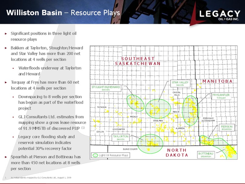 MARCH 2012 CORPORATE PRESENTATION – Legacy Oil + Gas Inc. – slide 13