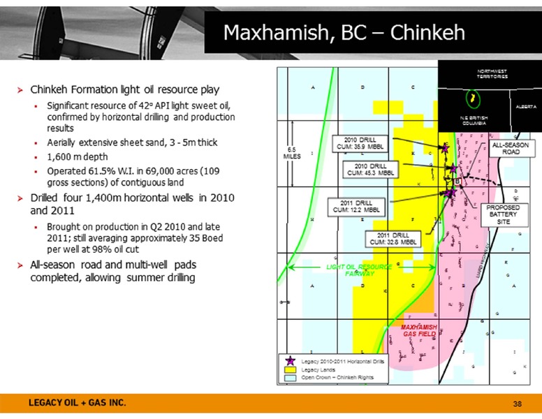 PETERS & CO 18TH ANNUAL ENERGY CONFERENCE – Legacy Oil + Gas Inc. – slide 38