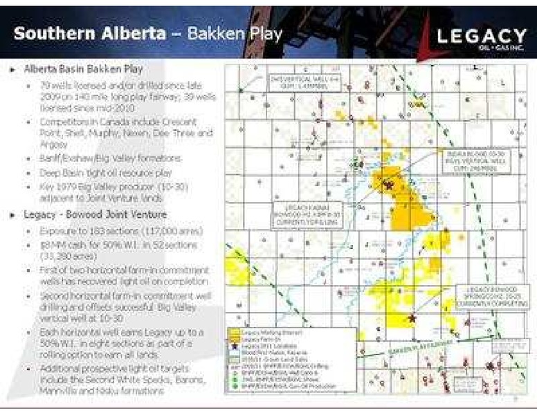 PETERS AND CO LIMITED 2011 NORTH AMERICAN OIL AND GAS CONFERENCE – Legacy Oil + Gas Inc. – slide 9