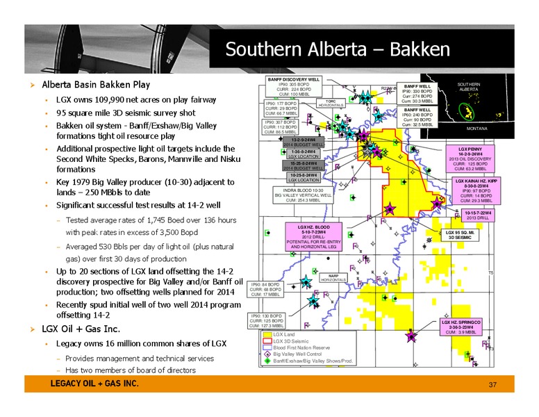 SEPTEMBER 2014 CORPORATE PRESENTATION – Legacy Oil + Gas Inc. – slide 36