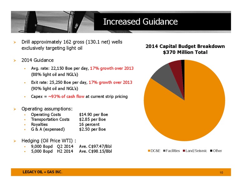 Investor Presentation – Legacy Oil + Gas Inc. – slide 9