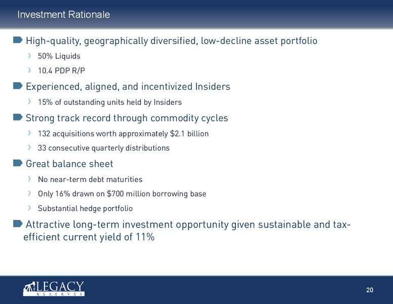 IPAA OGIS NEW YORK – Legacy Reserves Lp – slide 19