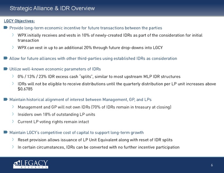 WPX Strategic Alliance – Legacy Reserves Lp – slide 5