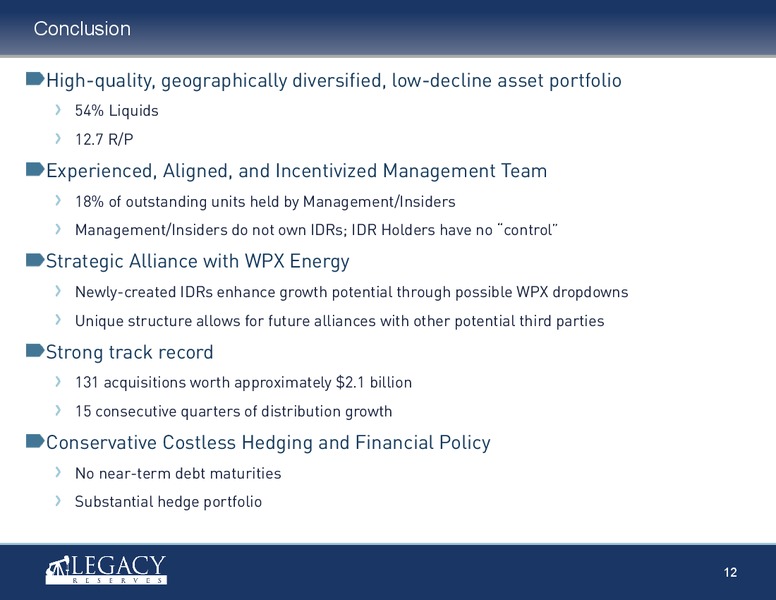 Investor Presentation – Legacy Reserves Operating – slide 11