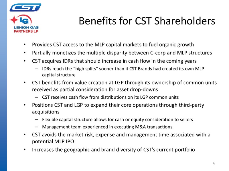 CST Brands and Lehigh Gas Partners Investor Conference Call – Lehigh Gas Partners Lp – slide 6