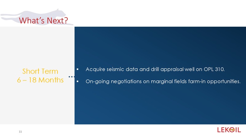 Investor Presentation – Lekoil – slide 11