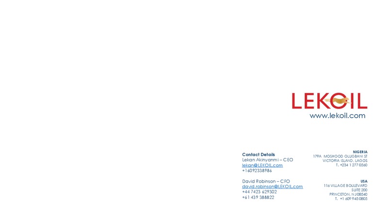 Investor Presentation – Lekoil – slide 19