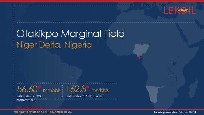 Investor Presentation – Lekoil – slide 8