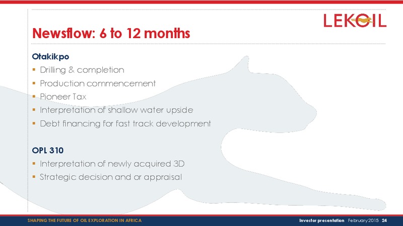 Investor Presentation – Lekoil – slide 24