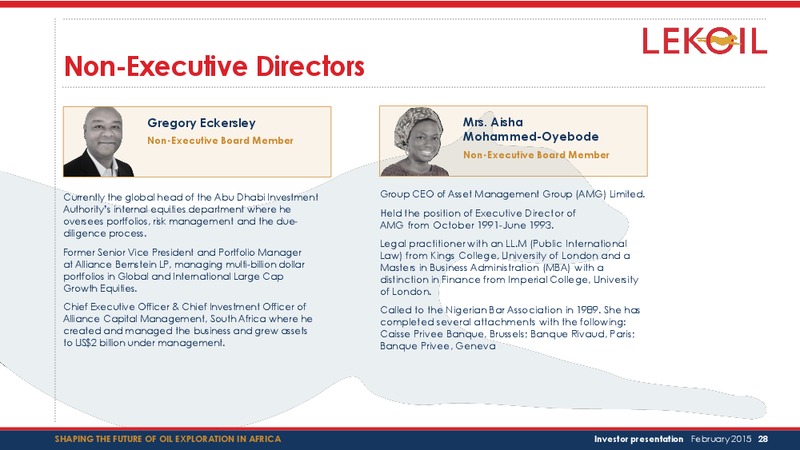Investor Presentation – Lekoil – slide 28