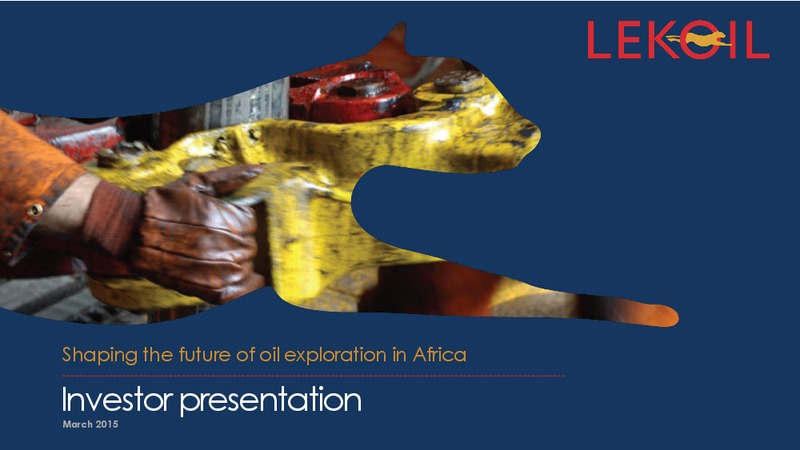 Investor presentation – Lekoil – slide 1