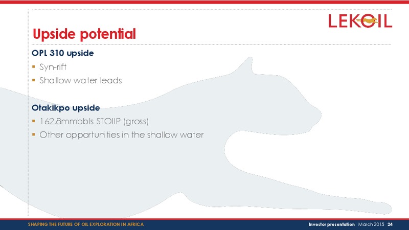 Investor presentation – Lekoil – slide 24