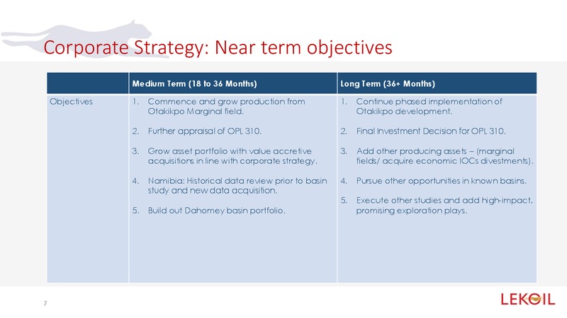 Investor Presentation – Lekoil – slide 6