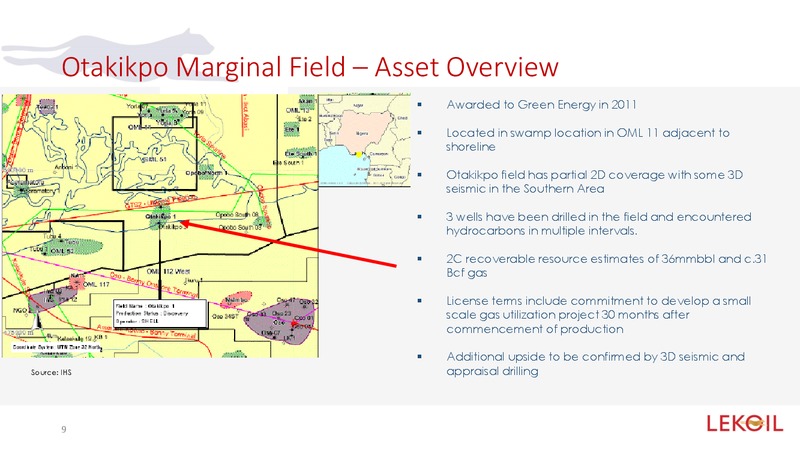 Investor Presentation – Lekoil – slide 8