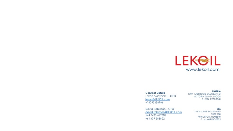 Investor Presentation – Lekoil – slide 18