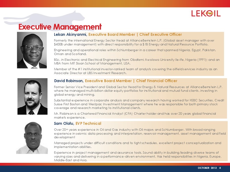 Investor Presentation – Lekoil – slide 3