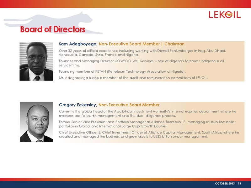 Investor Presentation – Lekoil – slide 12