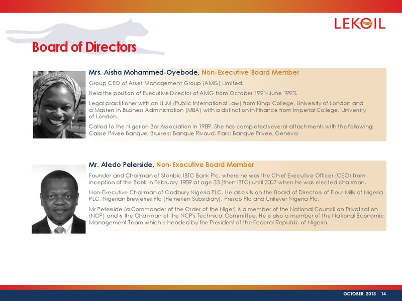 Investor Presentation – Lekoil – slide 13