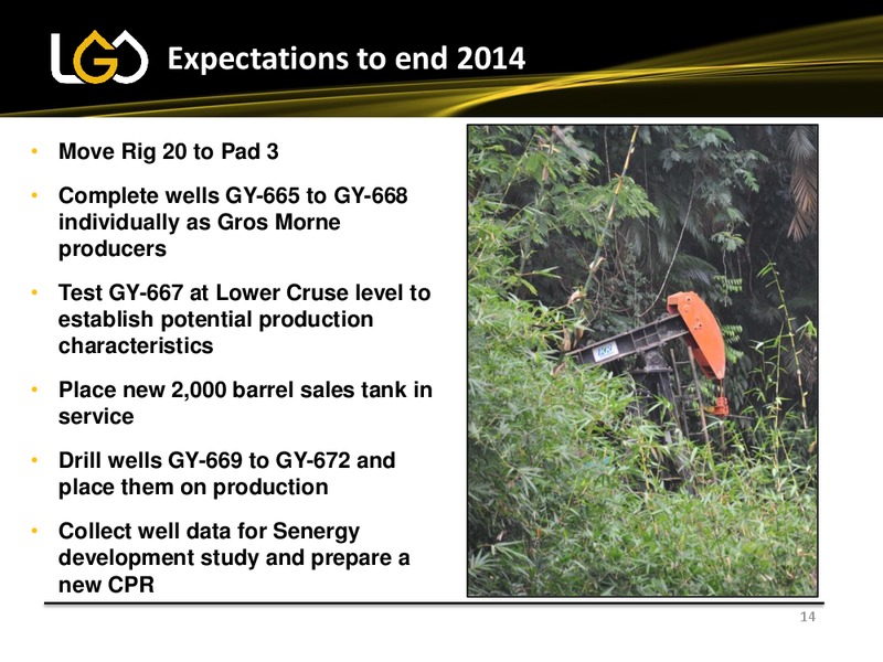 Investor Update – Leni Gas & Oil – slide 14
