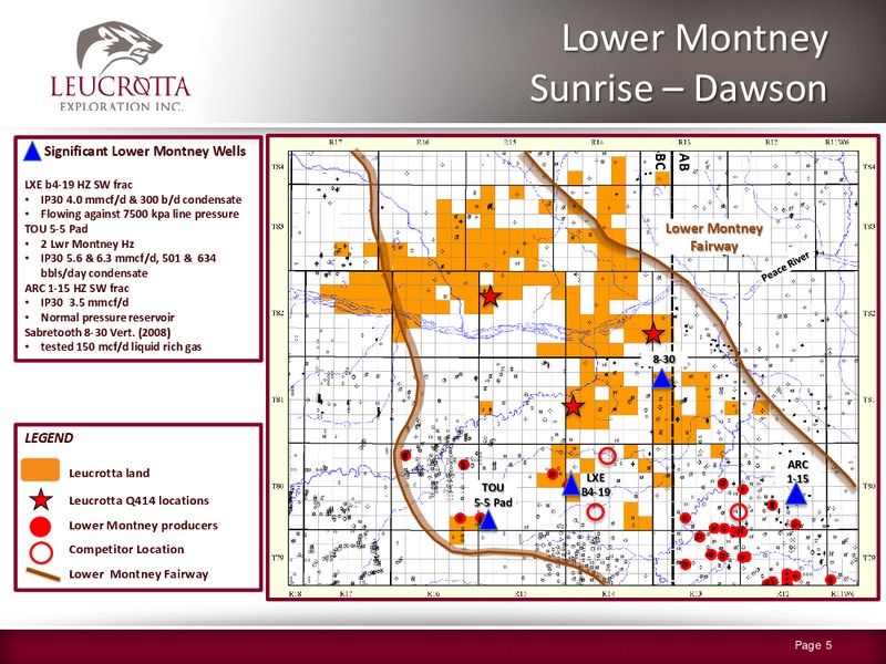 CORPORATE PRESENTATION – Leucrotta Exploration Inc. – slide 4