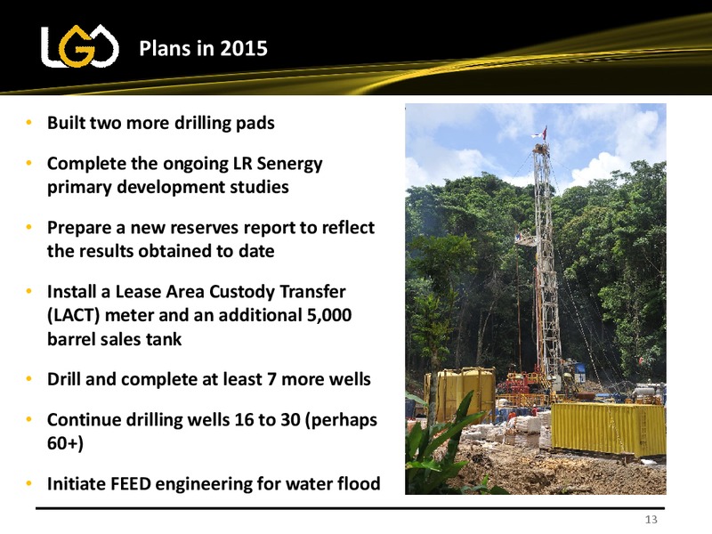 2015 ACIEP MEETING – Lgo Energy Plc – slide 13