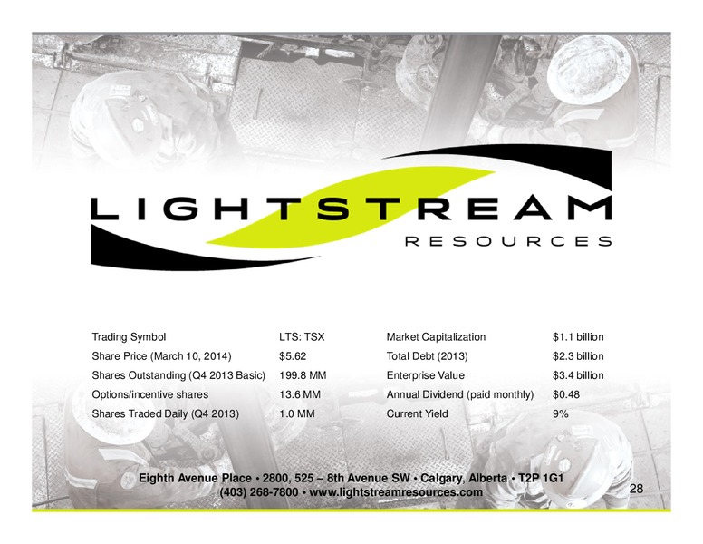 CORPORATE PRESENTATION – Lightstream Resources Ltd. – slide 27