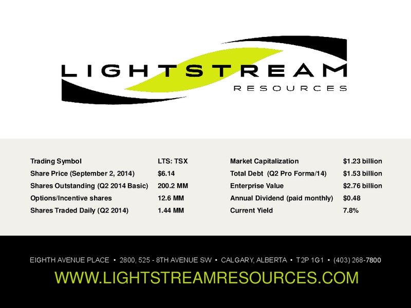 CORPORATE PRESENTATION – Lightstream Resources Ltd. – slide 32