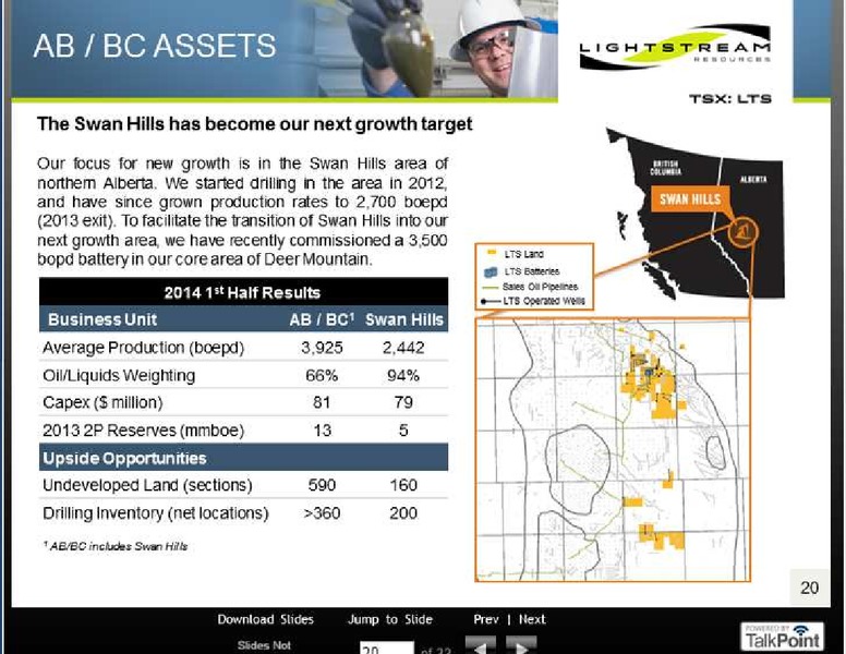 PETERS & CO 18TH ANNUAL ENERGY CONFERENCE – Lightstream Resources Ltd. – slide 19