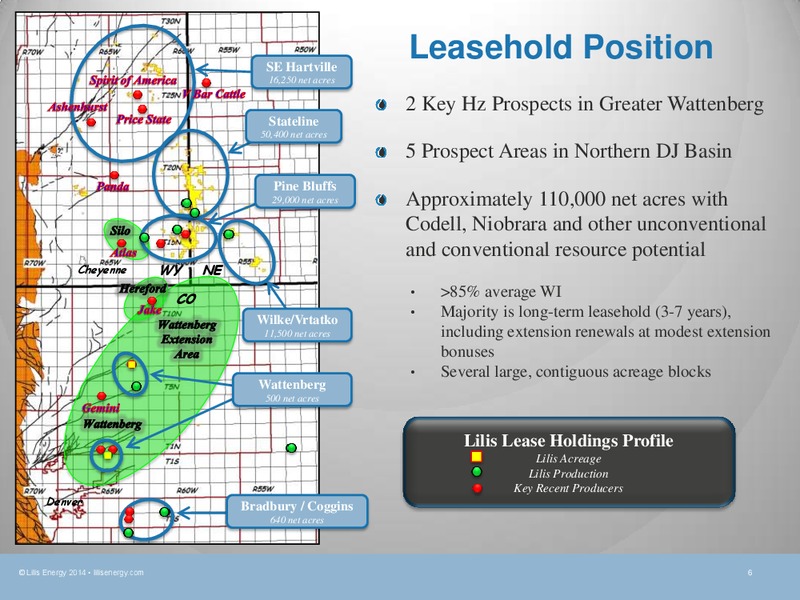 CORPORATE PRESENTATION – Lilis Energy Inc. – slide 5