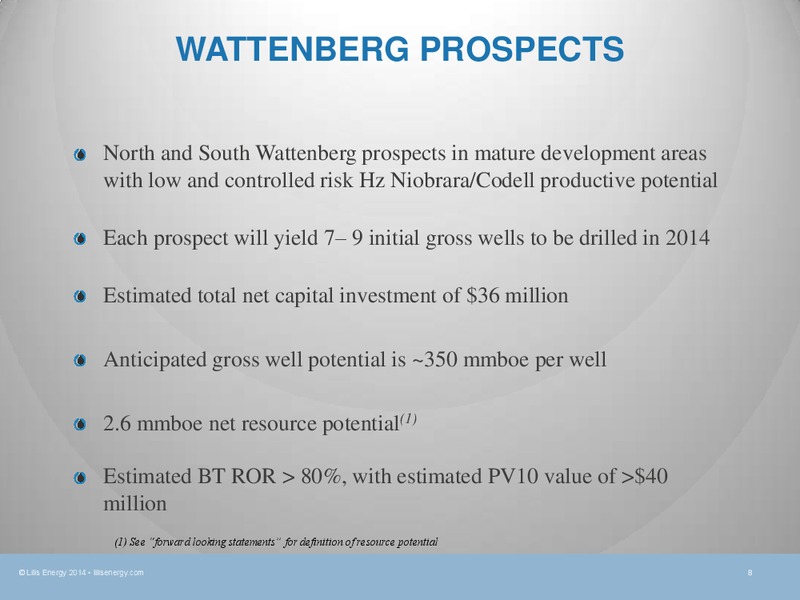 CORPORATE PRESENTATION – Lilis Energy Inc. – slide 7