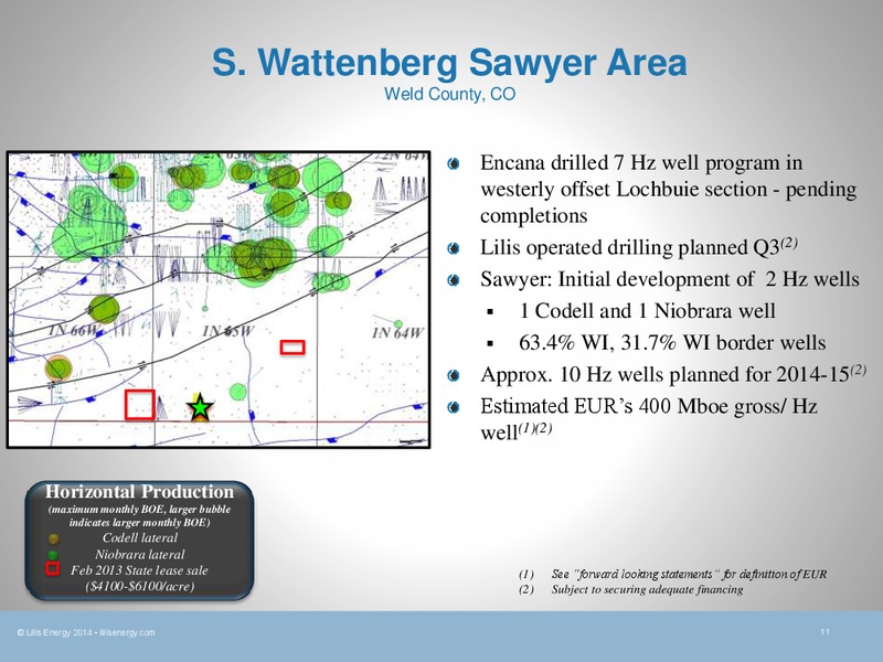 CORPORATE PRESENTATION – Lilis Energy Inc. – slide 10
