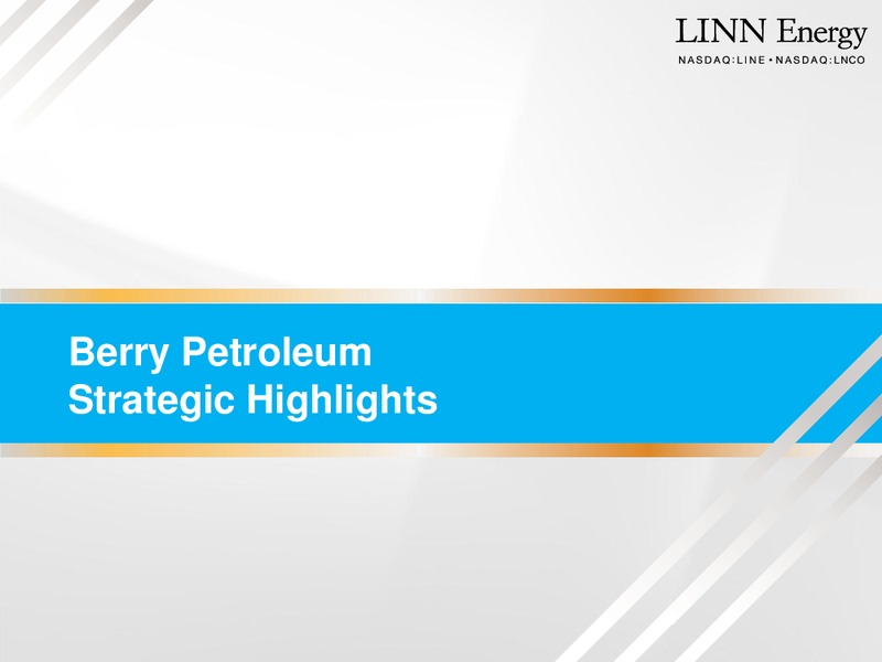 GOLDMAN SACHS & CO GLOBAL ENERGY CONFERENCE – Linn Energy, Llc – slide 14