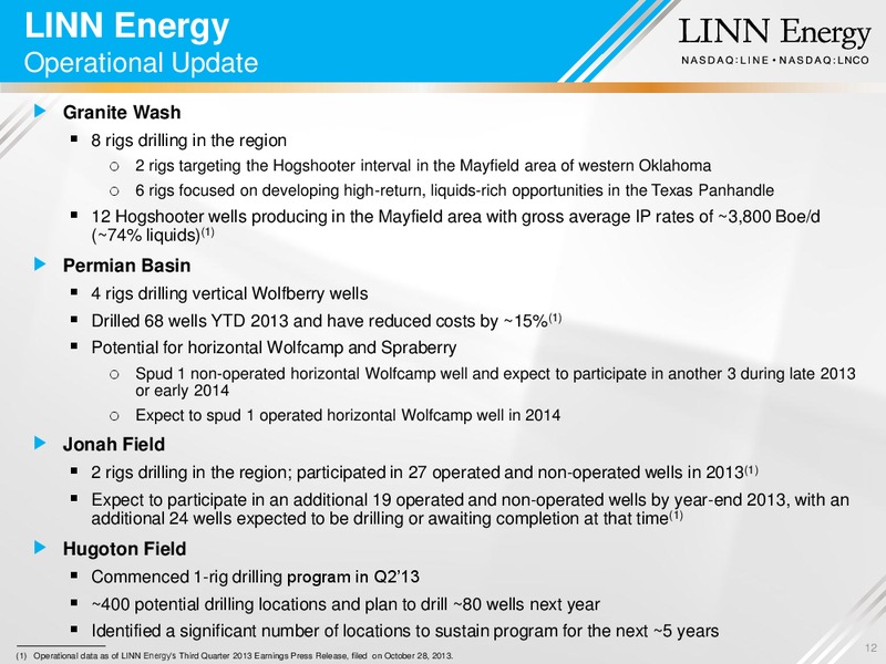 UBS MLP 1X1 CONFERENCE – Linn Energy, Llc – slide 11