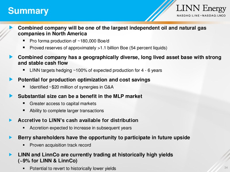 UBS MLP 1X1 CONFERENCE – Linn Energy, Llc – slide 33