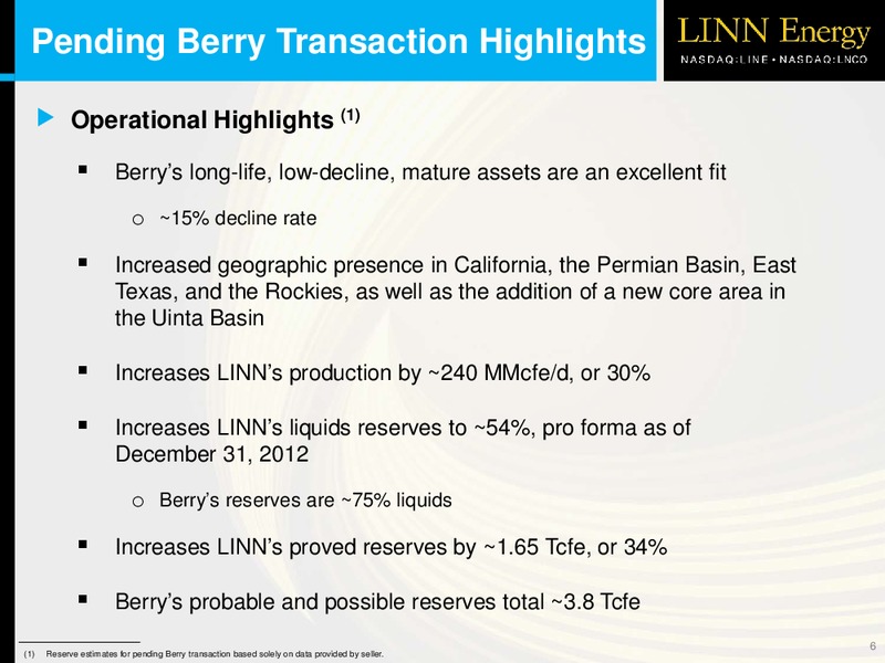HOWARD WEIL INVESTOR MEETINGS – Linn Energy, Llc – slide 5