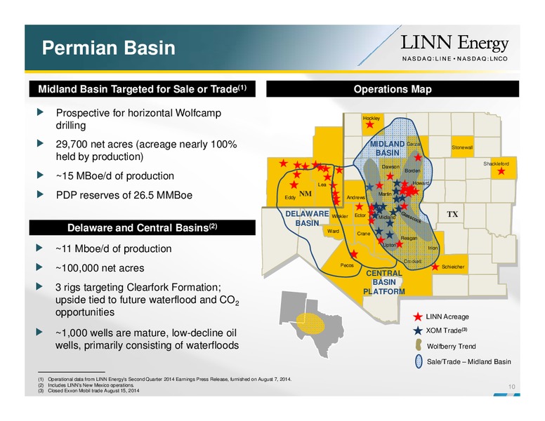 MANAGEMENT PRESENTATION – Linn Energy, Llc – slide 9