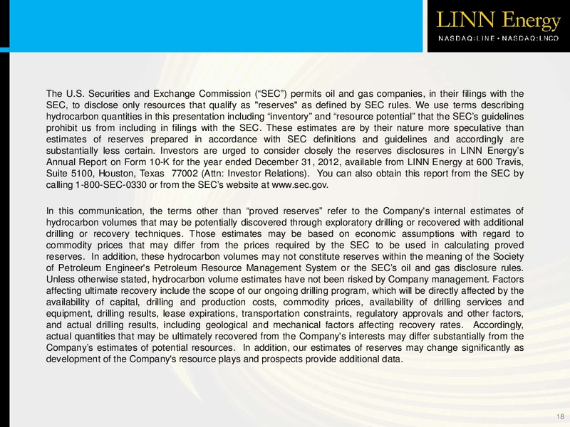 IPAA OGIS CONFERENCE – Linn Energy, Llc – slide 17