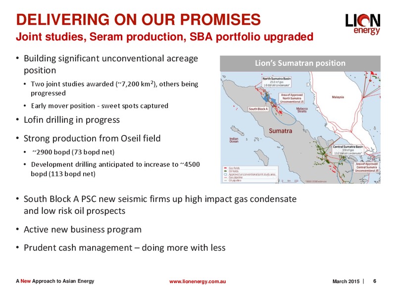 COMPANY UPDATE – Lion Energy Ltd. – slide 5