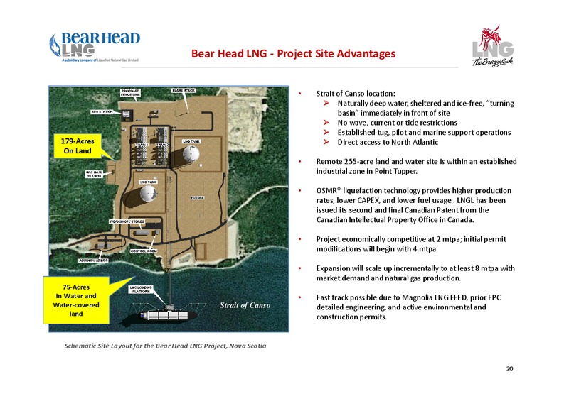 Shareholder Presentations – Liquefied Natural Gas Ltd. – slide 20
