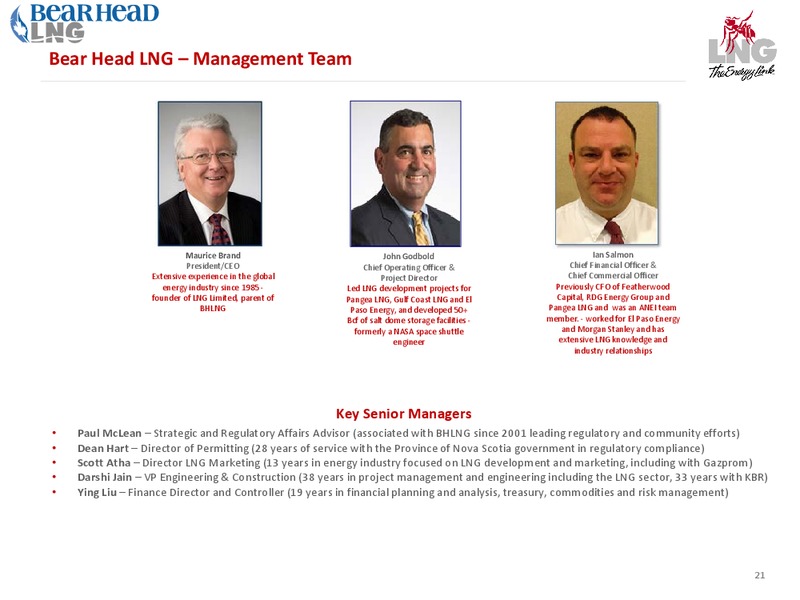 SHAREHOLDER PRESENTATION – LNG Limited – slide 19