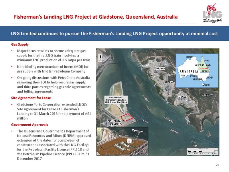 SHAREHOLDER PRESENTATION – LNG Limited – slide 26