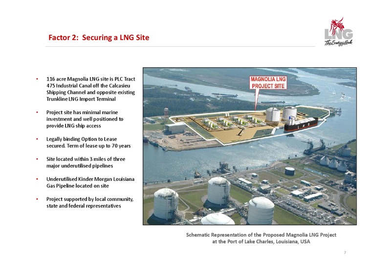 GOLDMAN SACHS PRESENTATION – LNG Limited – slide 7
