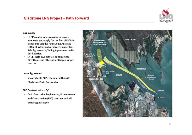 Company Presentation – LNG Limited – slide 22