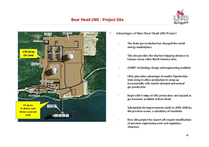 Investor Presentation – LNG Limited – slide 21