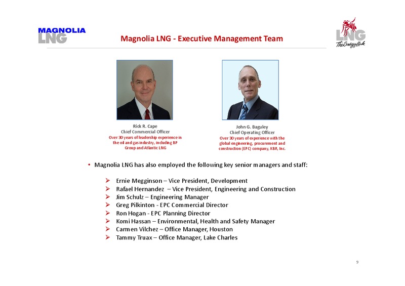Shareholder Presentations – LNG Limited – slide 9