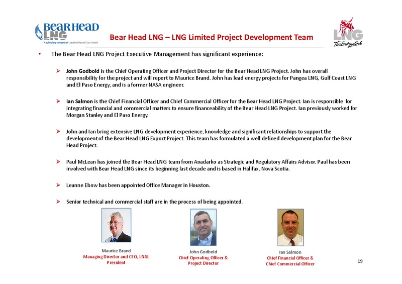 Shareholder Presentations – LNG Limited – slide 19