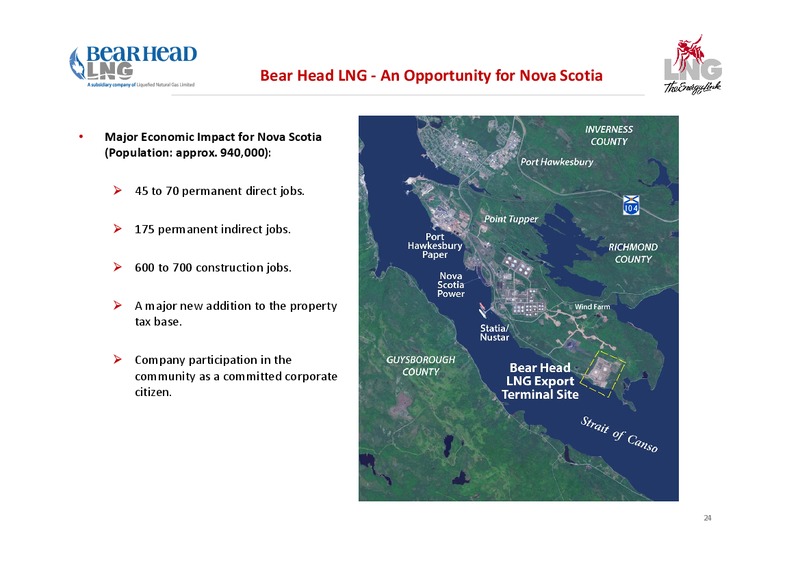 North American Investor Presentations and Site Visits – LNG Limited – slide 24